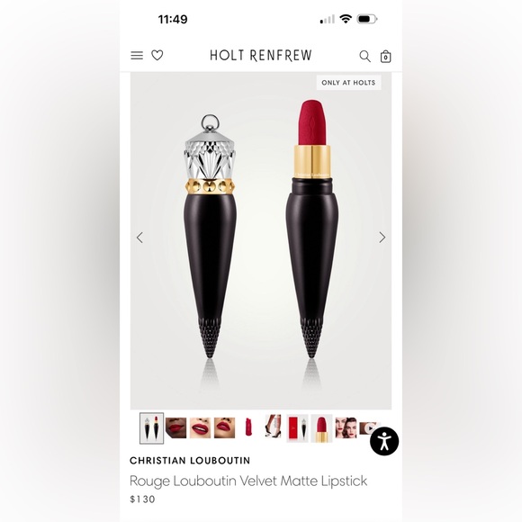 CHRISTIAN LOUBOUTIN
Rouge Louboutin 001 M Velvet Matte Lipstick - Picture 3 of 5